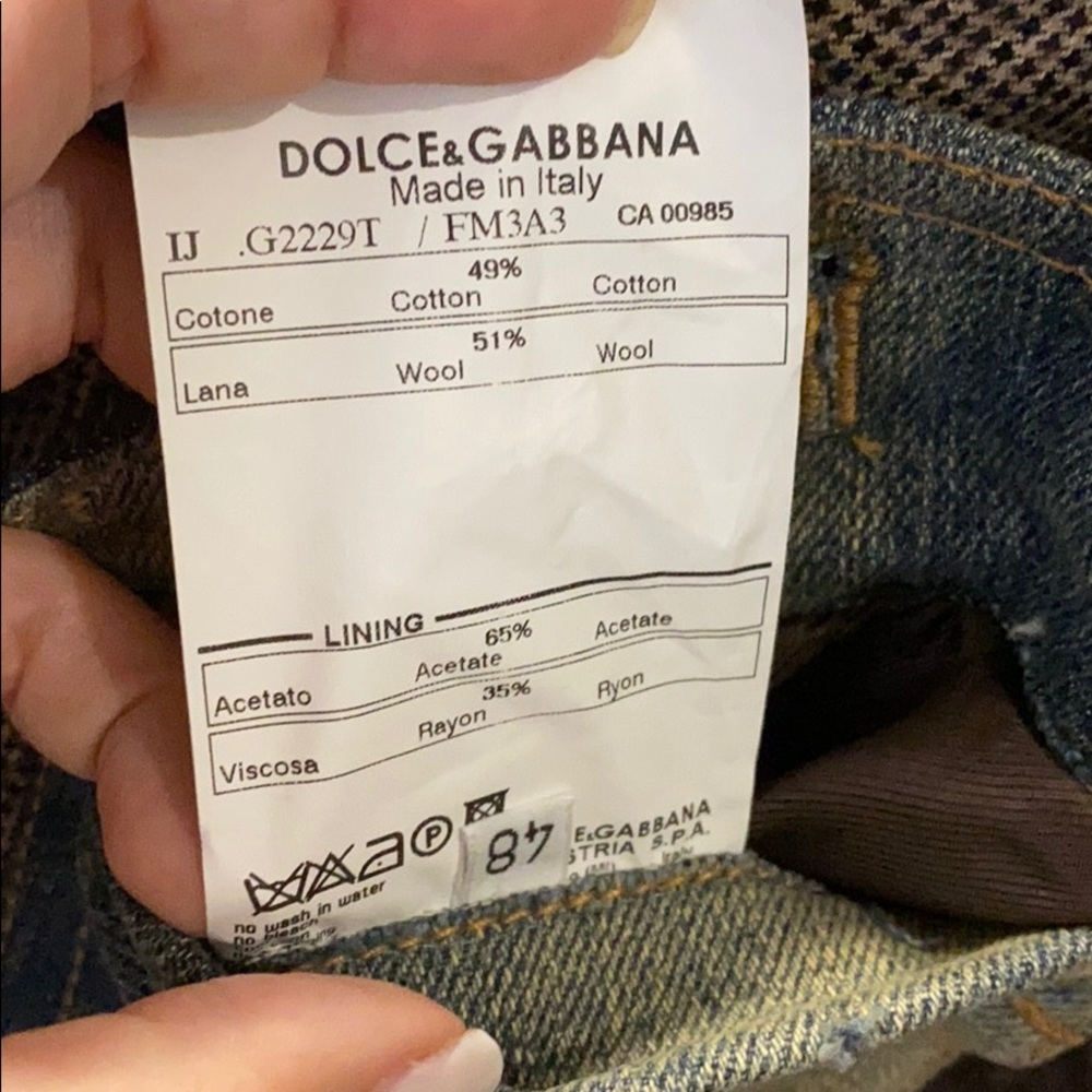 Dolce and Gabbana men size 48R blazer vintage chic cotton wool made in Italy